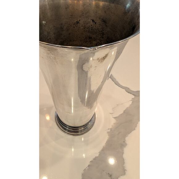 Restoration Hardware Julep Silver Pewter Vase 10" Tall Pewter Patinab Old World - Picture 3 of 5